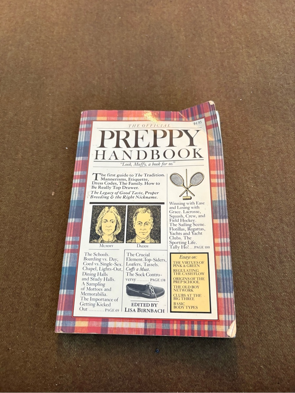 Vintage The Official Preppy Handbook - Plaid Cover